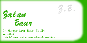 zalan baur business card
