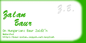 zalan baur business card